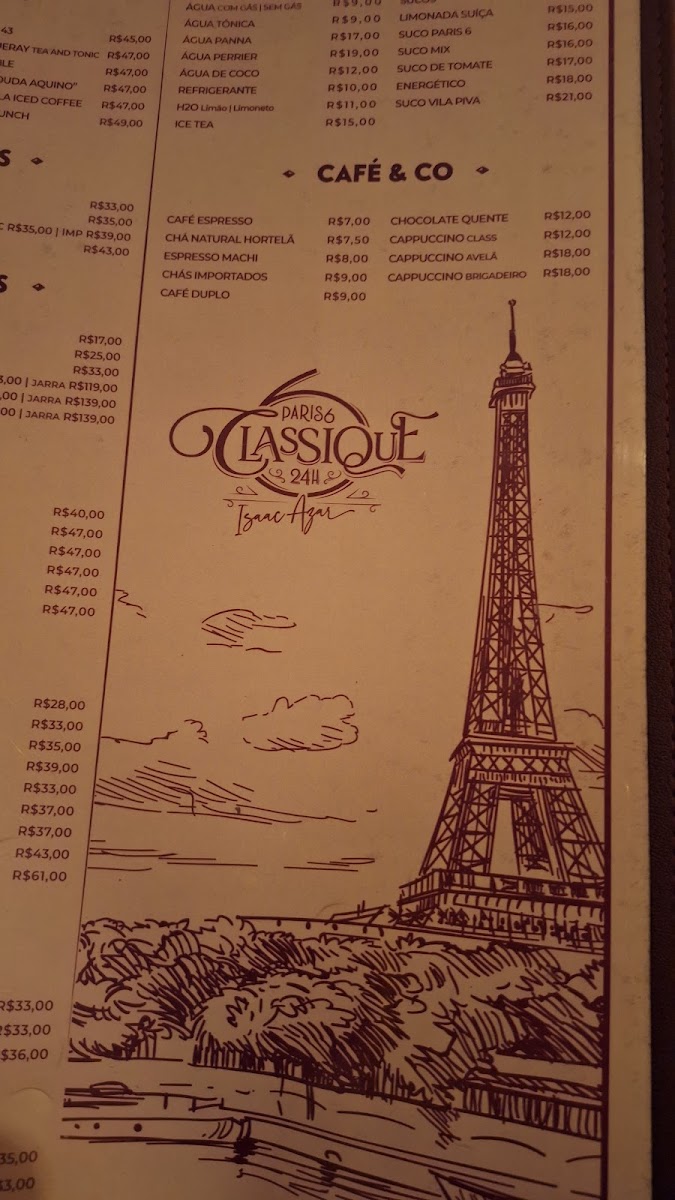 Menu Paris 6 - Matriz Classique-8