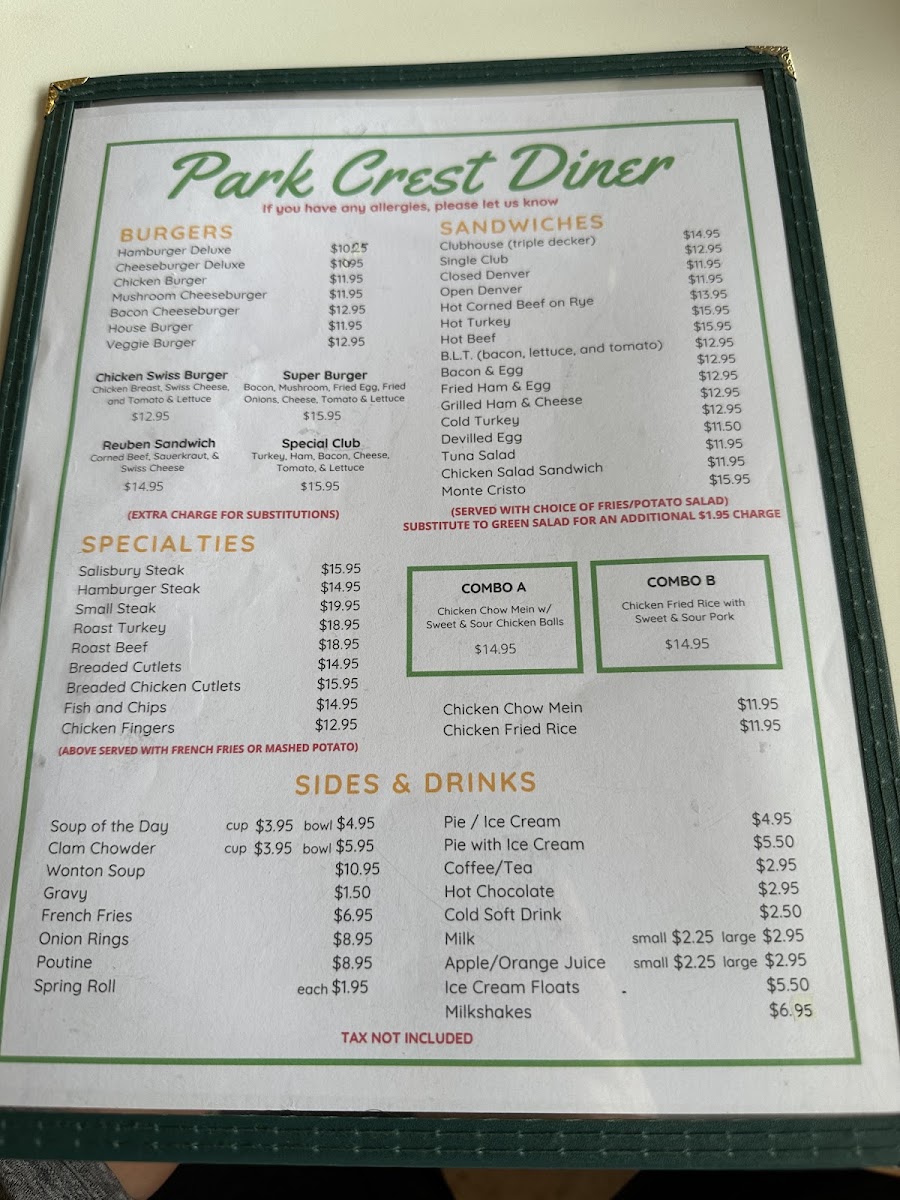 Menu Park Crest Diner-10
