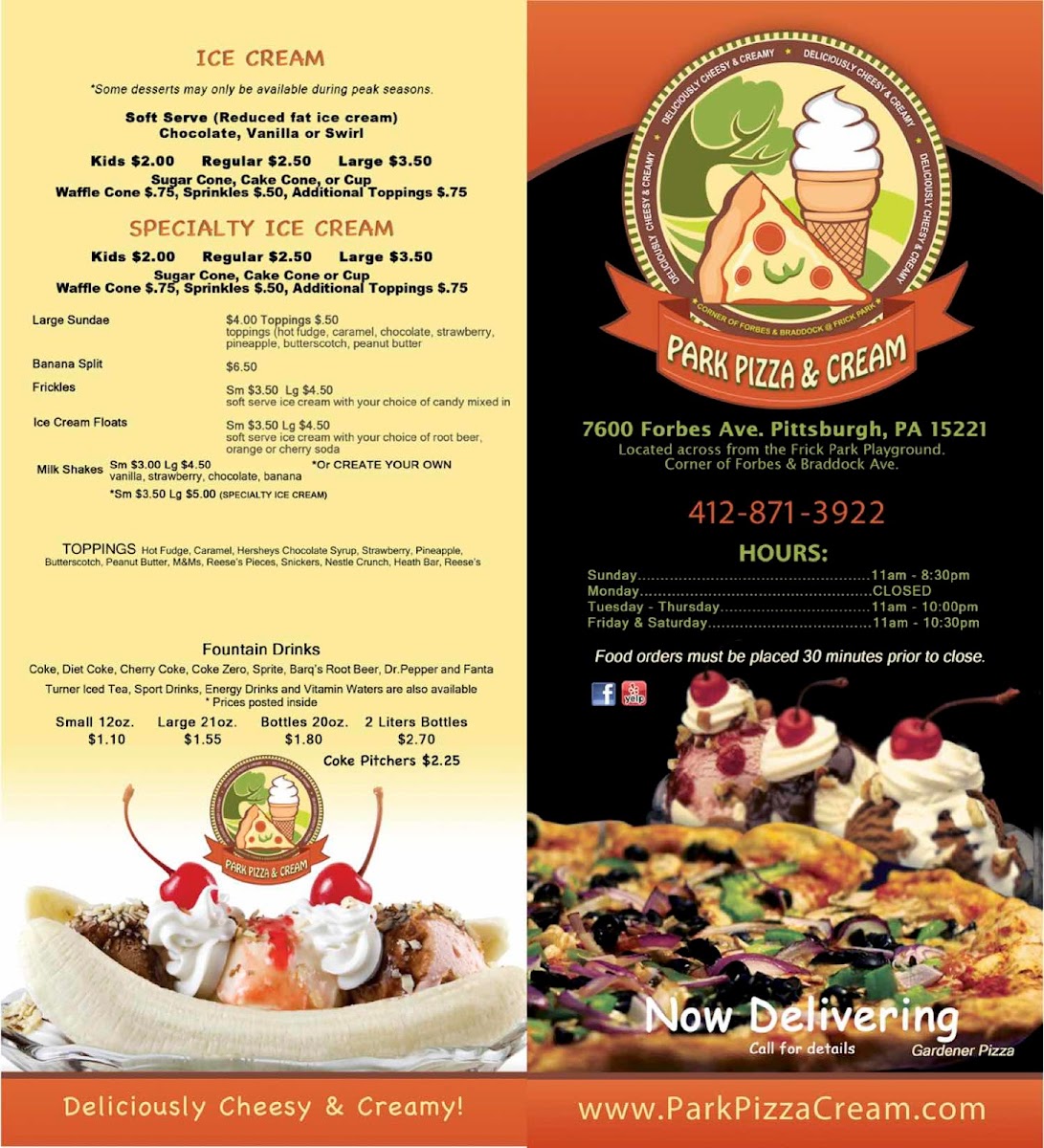 Menu Park Pizza & Cream-2