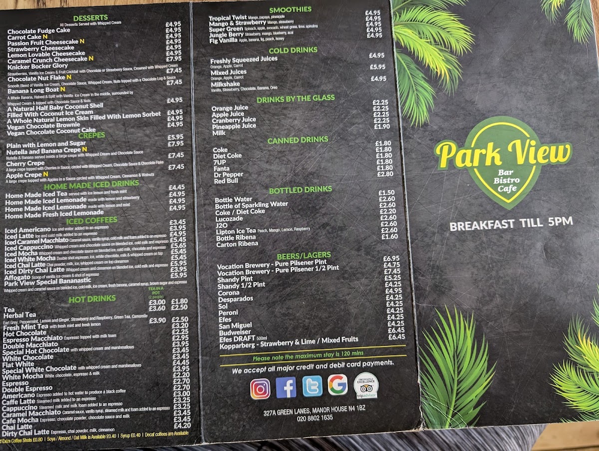 Menu Park View Cafe-1