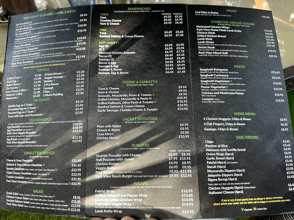 Menu Park View Cafe-3