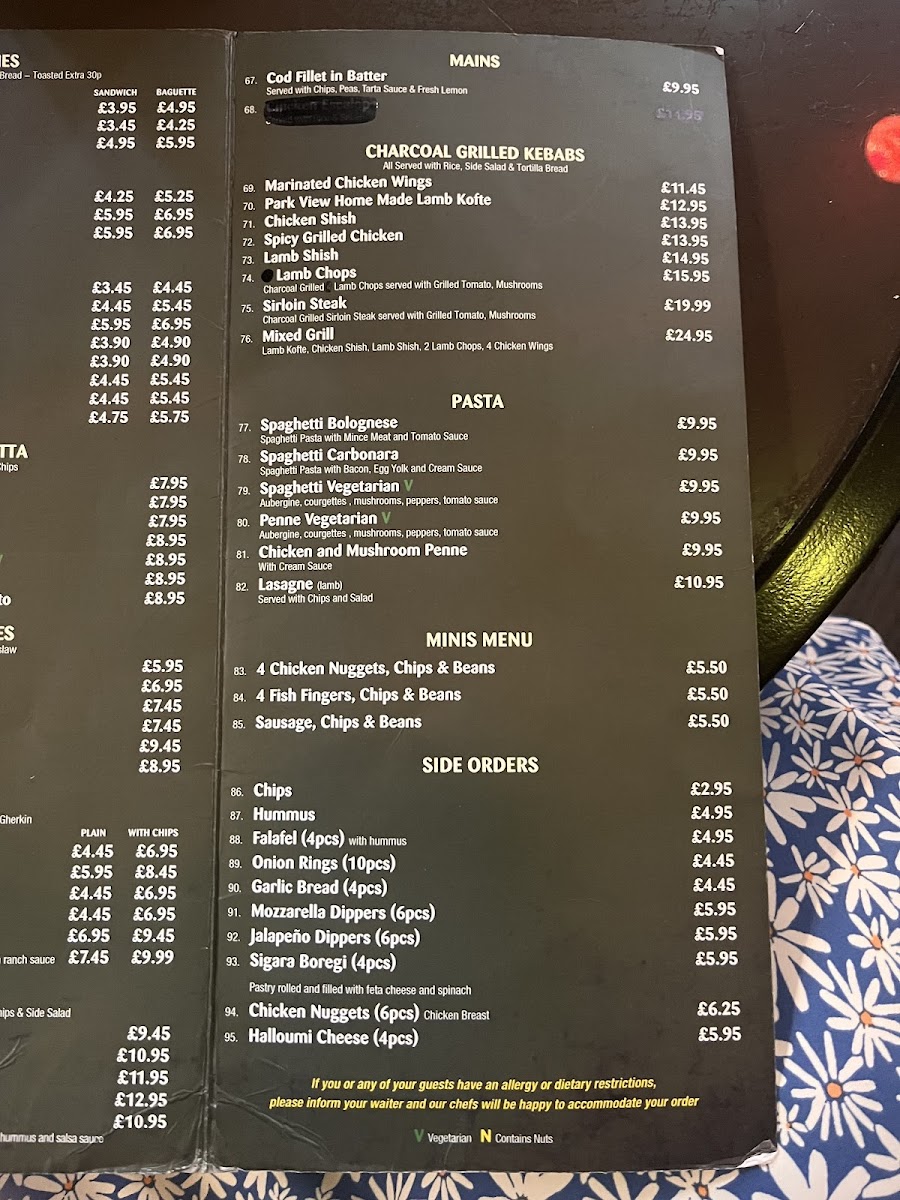 Menu Park View Cafe-6