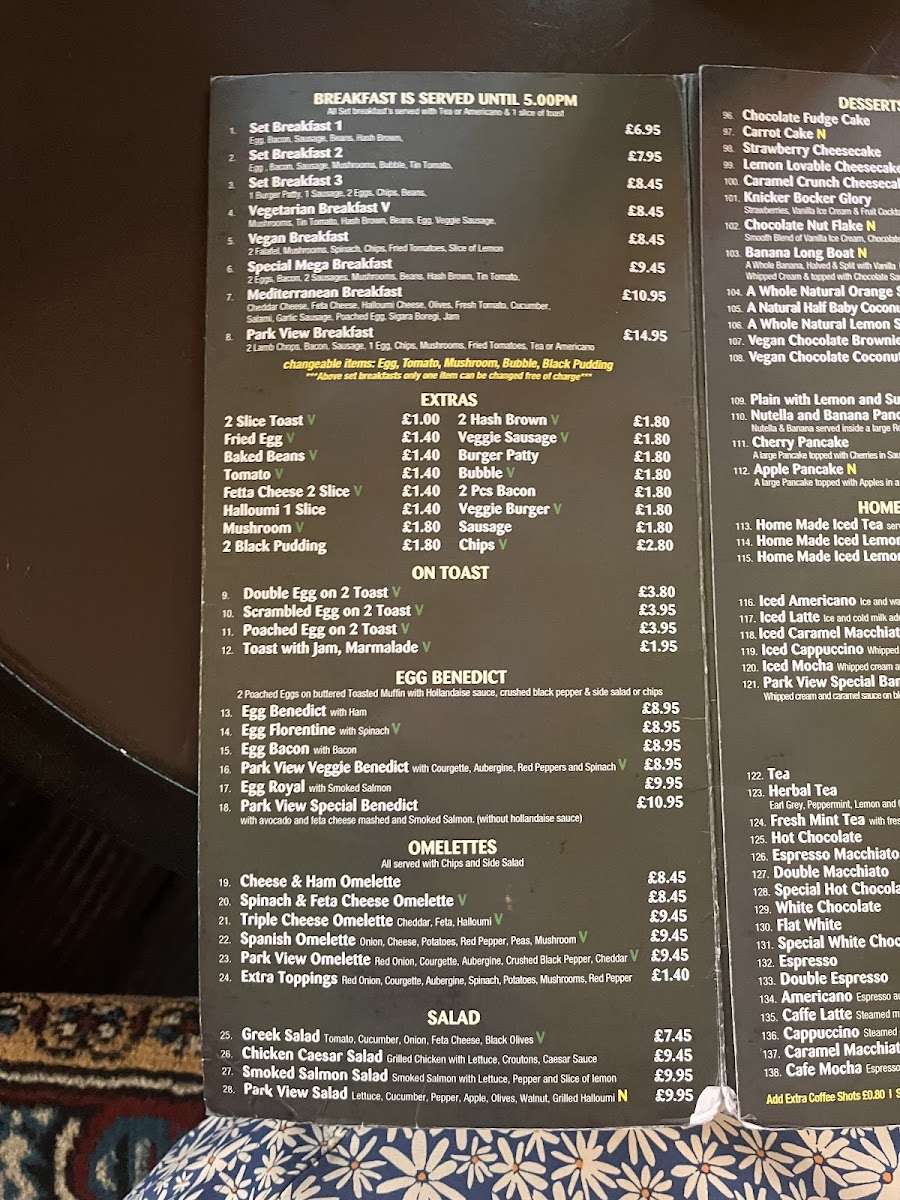 Menu Park View Cafe-7