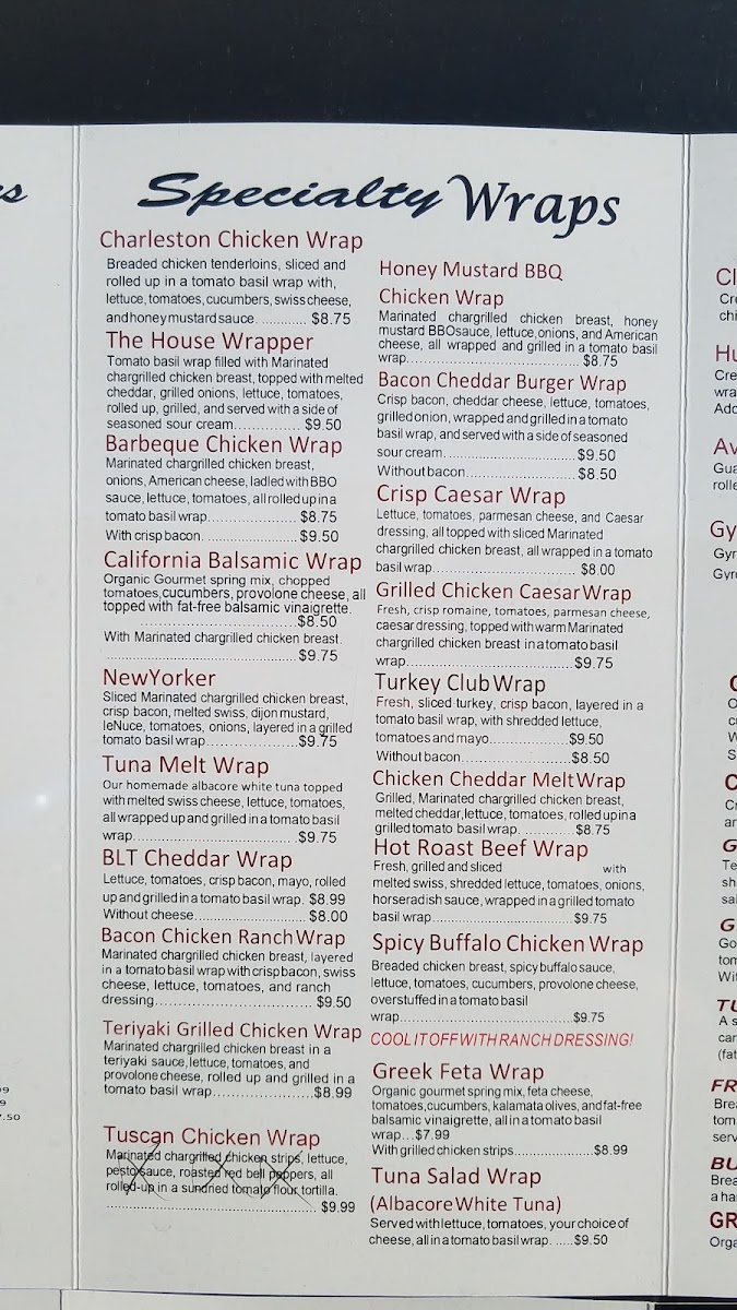 Menu Parkside Grille-6