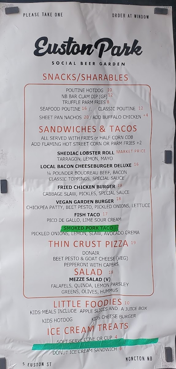 Menu Parlee Beach Restaurant-1