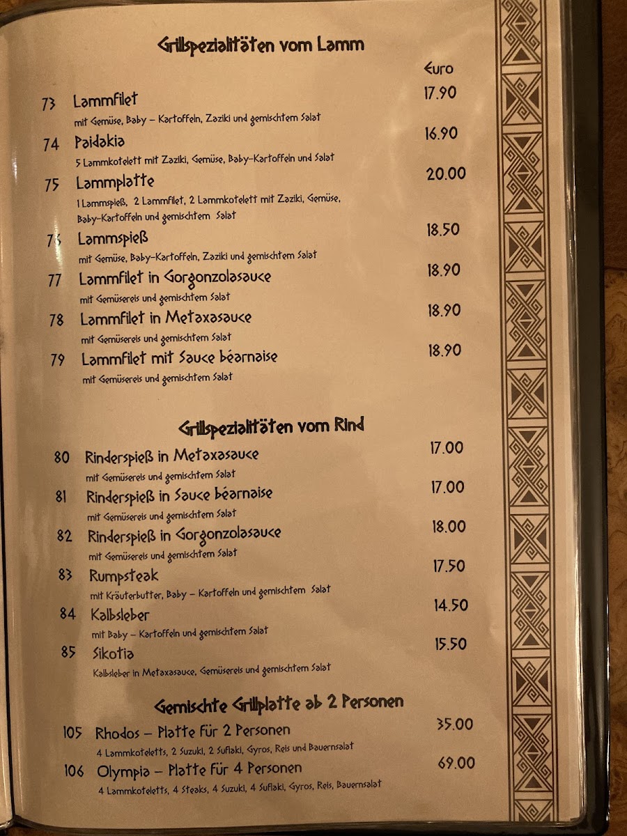 Menu Paros-3
