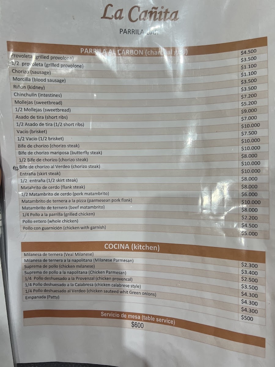 Menu Parrilla La Cañita-7