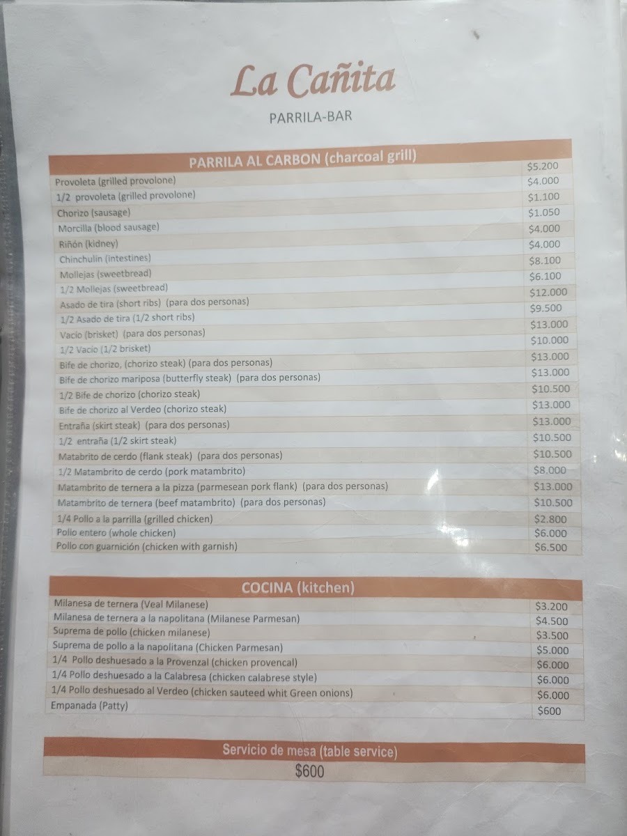 Menu Parrilla La Cañita-8
