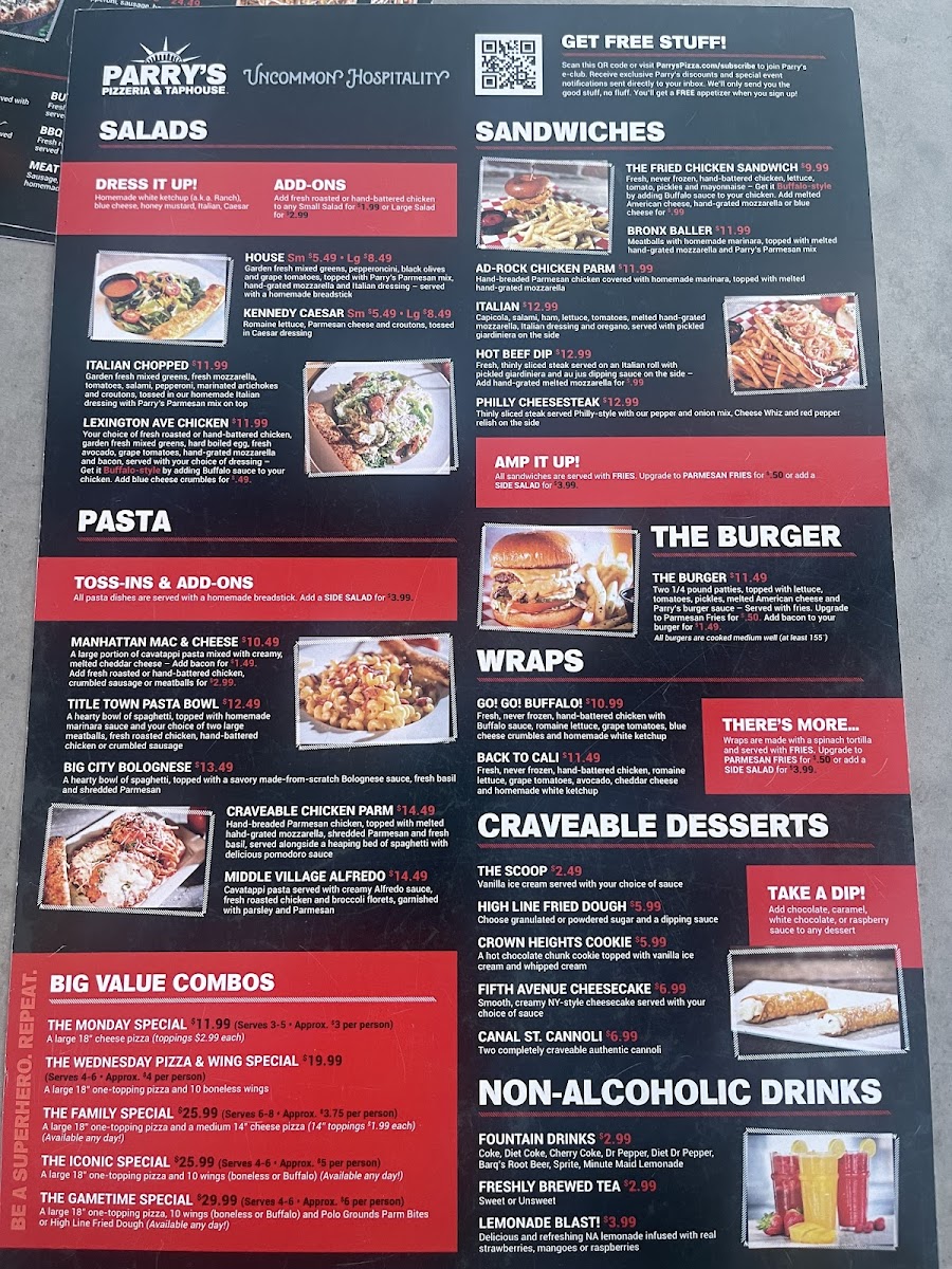 Menu Parry's Pizza-4