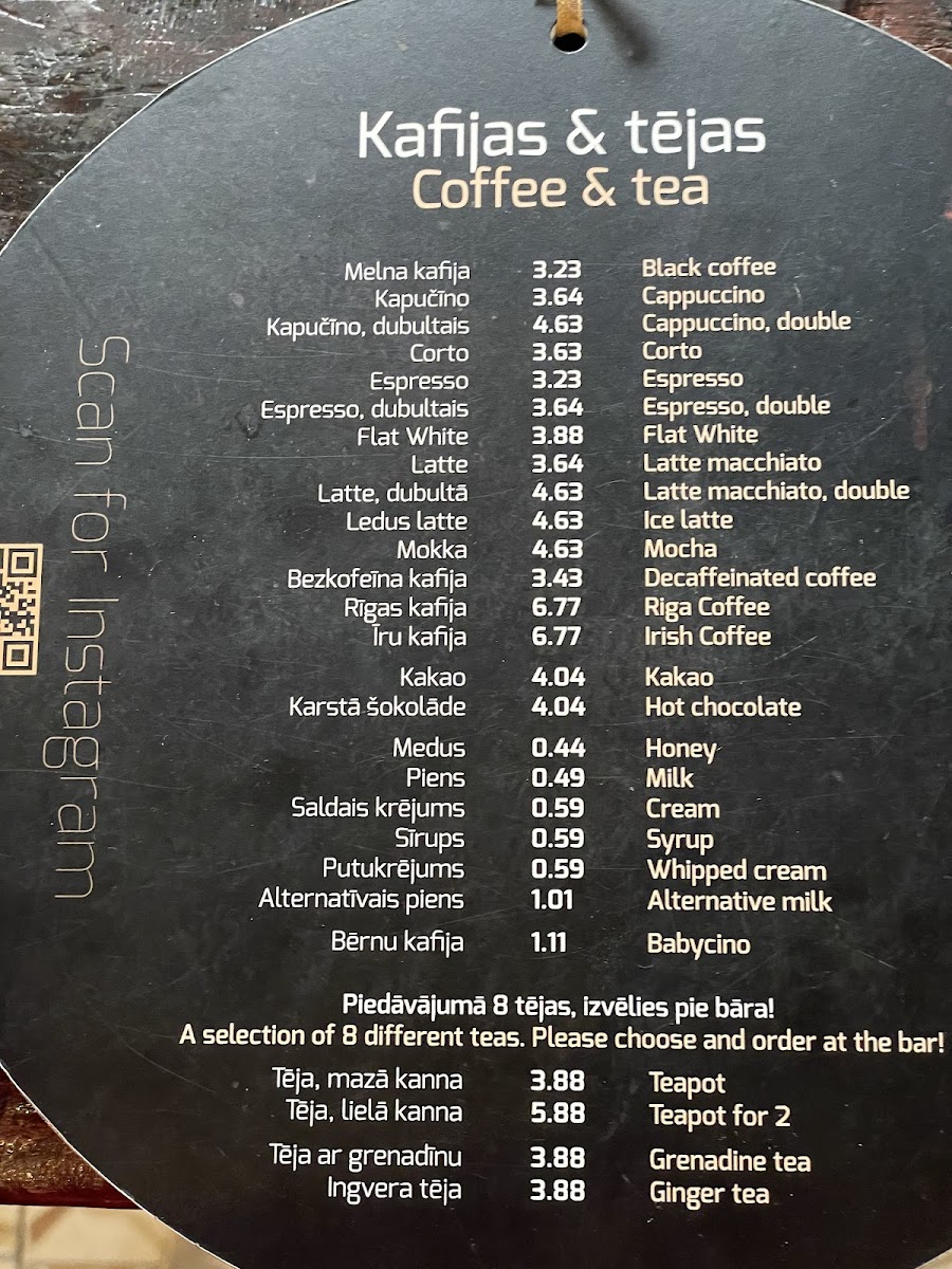 Menu Parunāsim Kafe'teeka-5