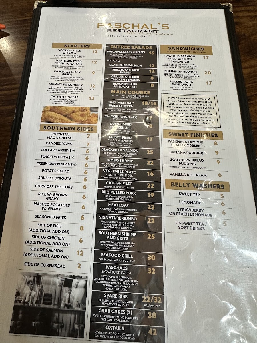 Menu Paschal's Restaurant & Bar-7