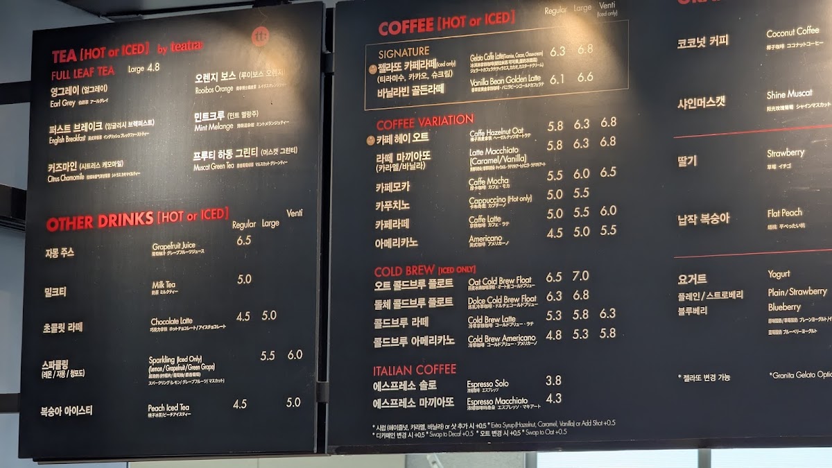 Menu Pascucci Cafe - Incheon Airport Branch-2