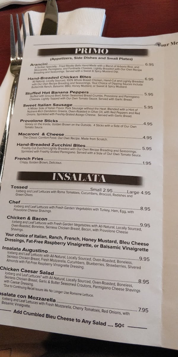 Menu Pasqualino's Italian Restaurant-6