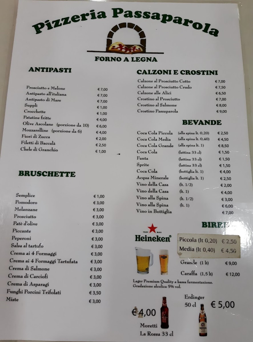 Menu Passaparola-2
