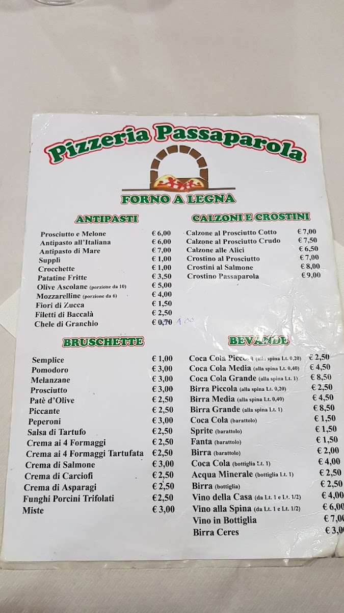 Menu Passaparola-6