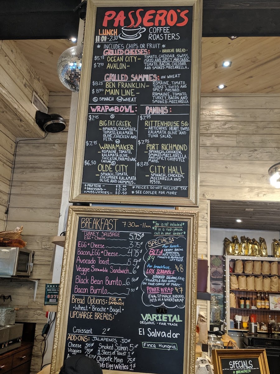 Menu Passero's Coffee Roasters-10