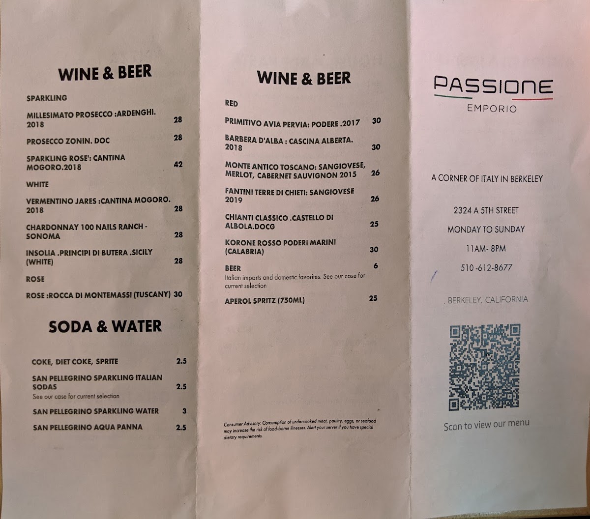 Menu Passione Emporio/ Hot Italian-5