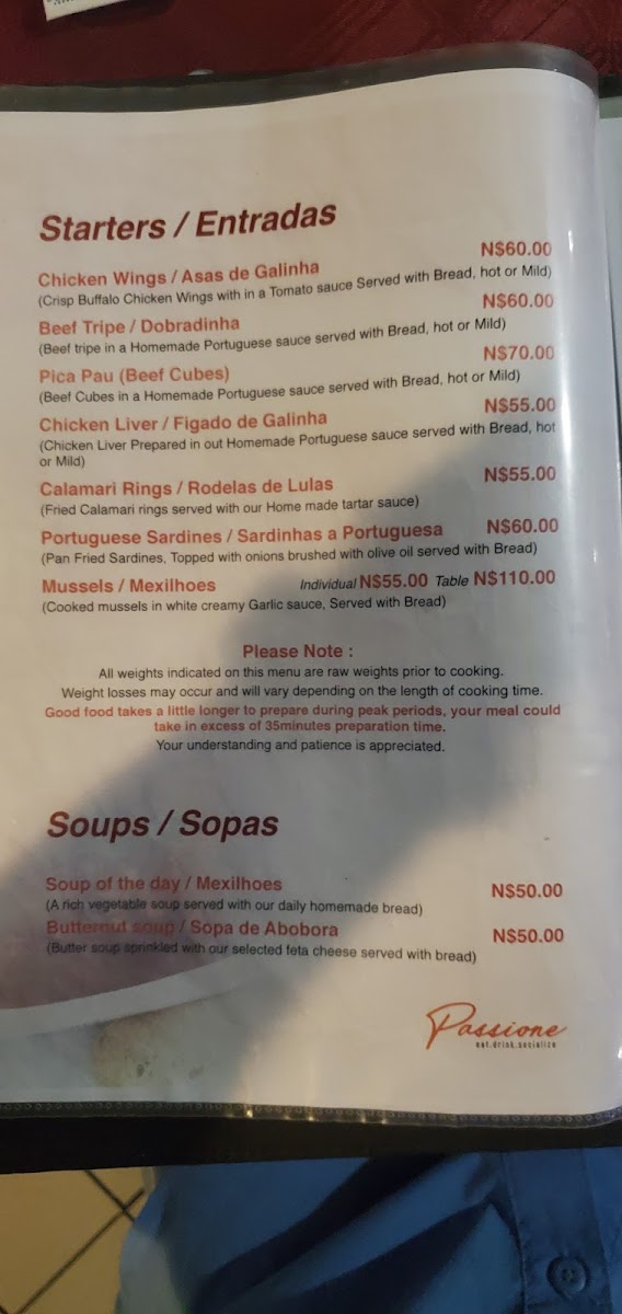 Menu Passione Restaurant-7
