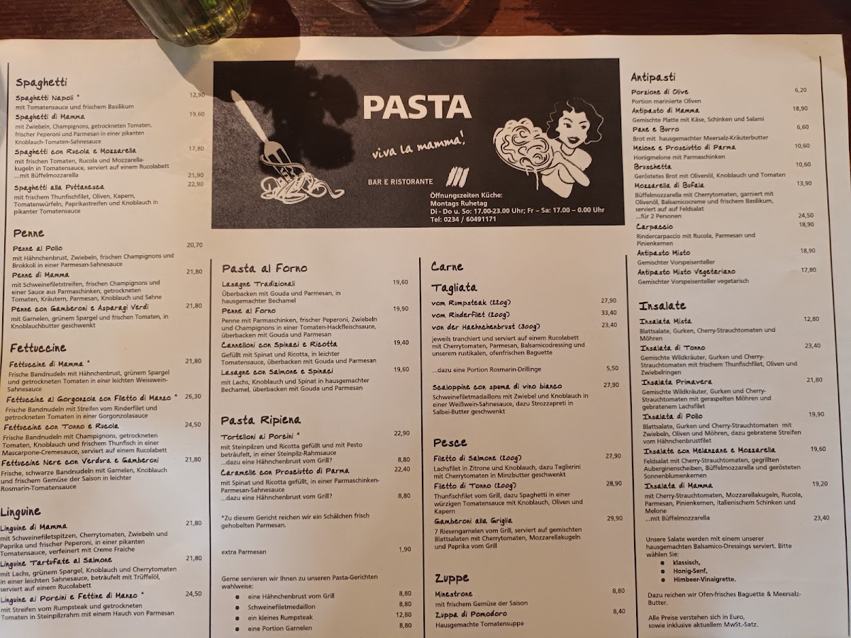 Menu Pasta Viva La Mamma-1