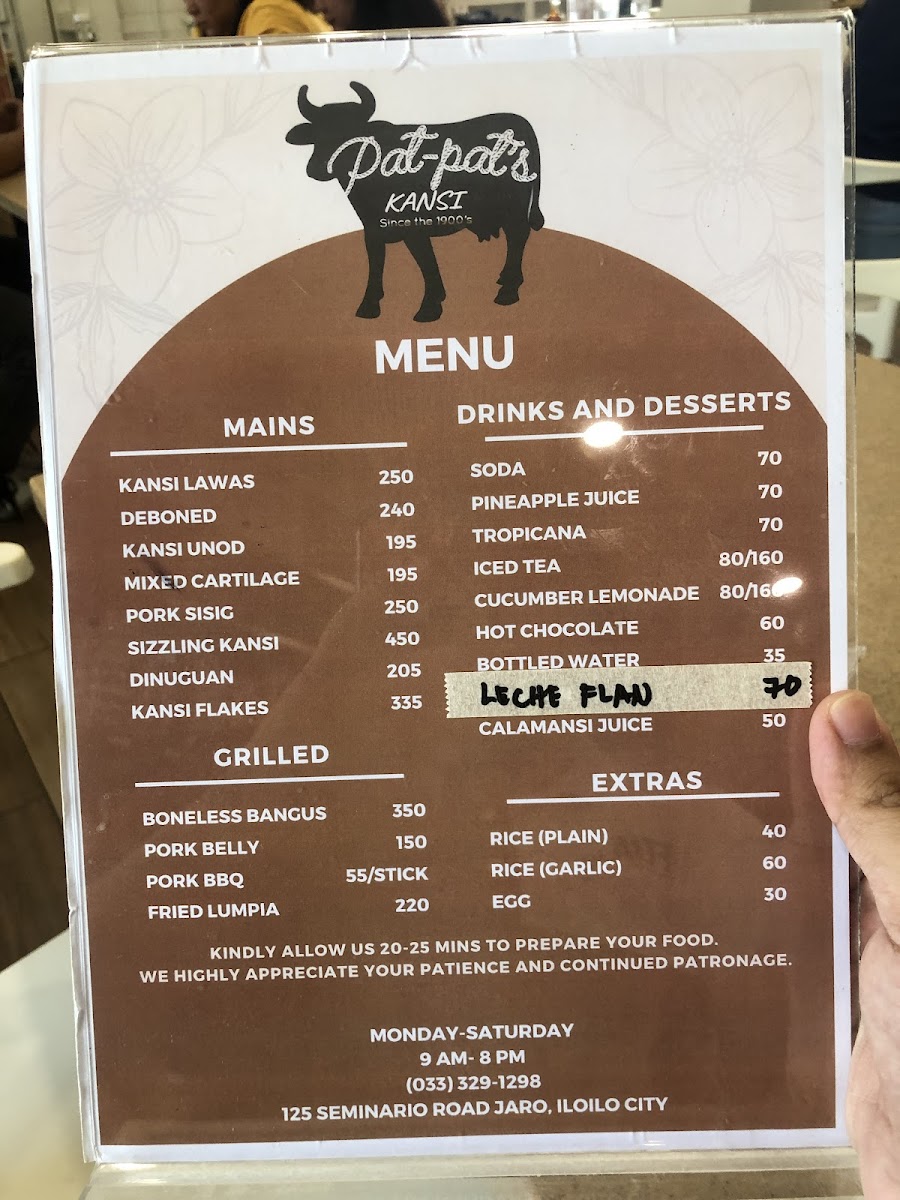 Menu Pat-Pat's Kansi House-3