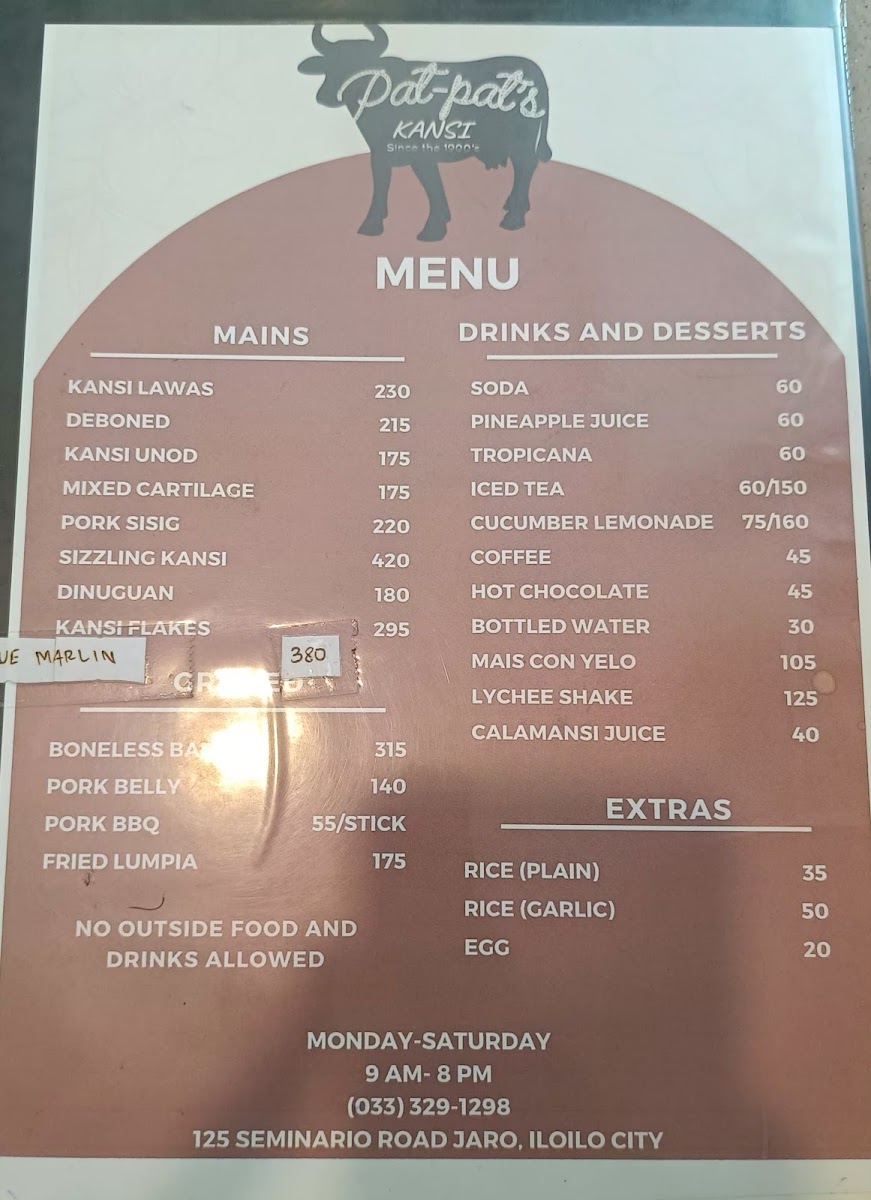 Menu Pat-Pat's Kansi House-7