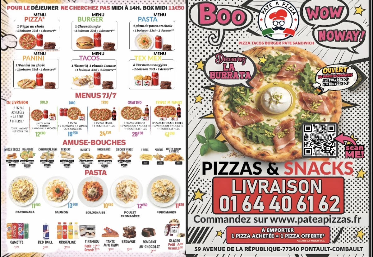 Menu Pate A Pizza ( Pontault )-2