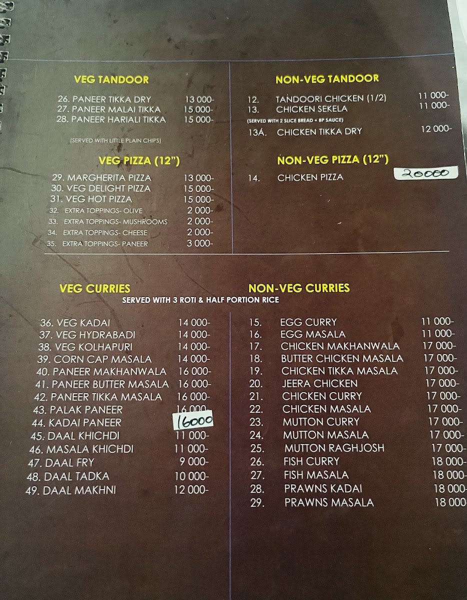 Menu Patel Brotherhood Dar Es Salaam ( The Clay Pot )-3