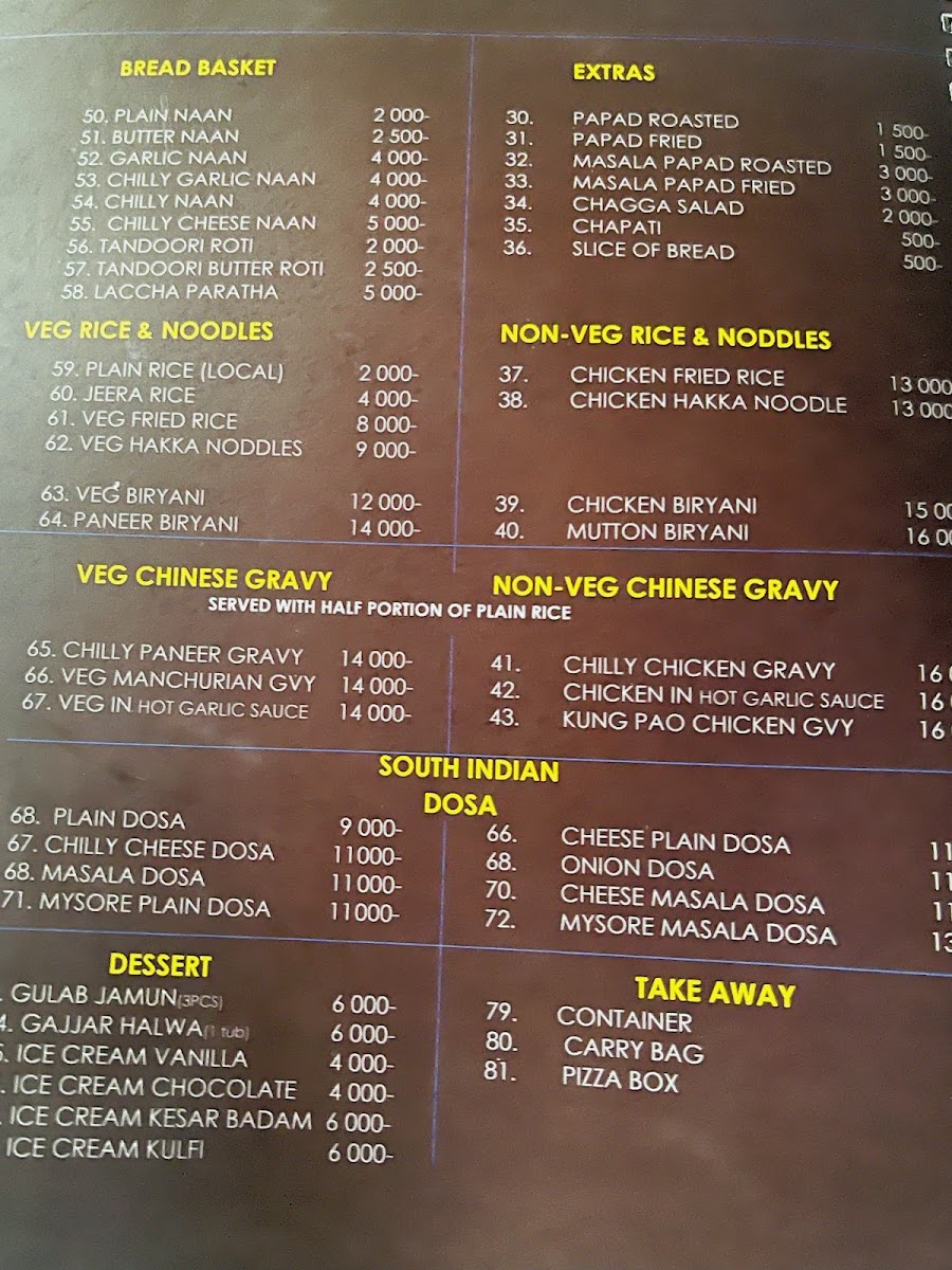 Menu Patel Brotherhood Dar Es Salaam ( The Clay Pot )-5
