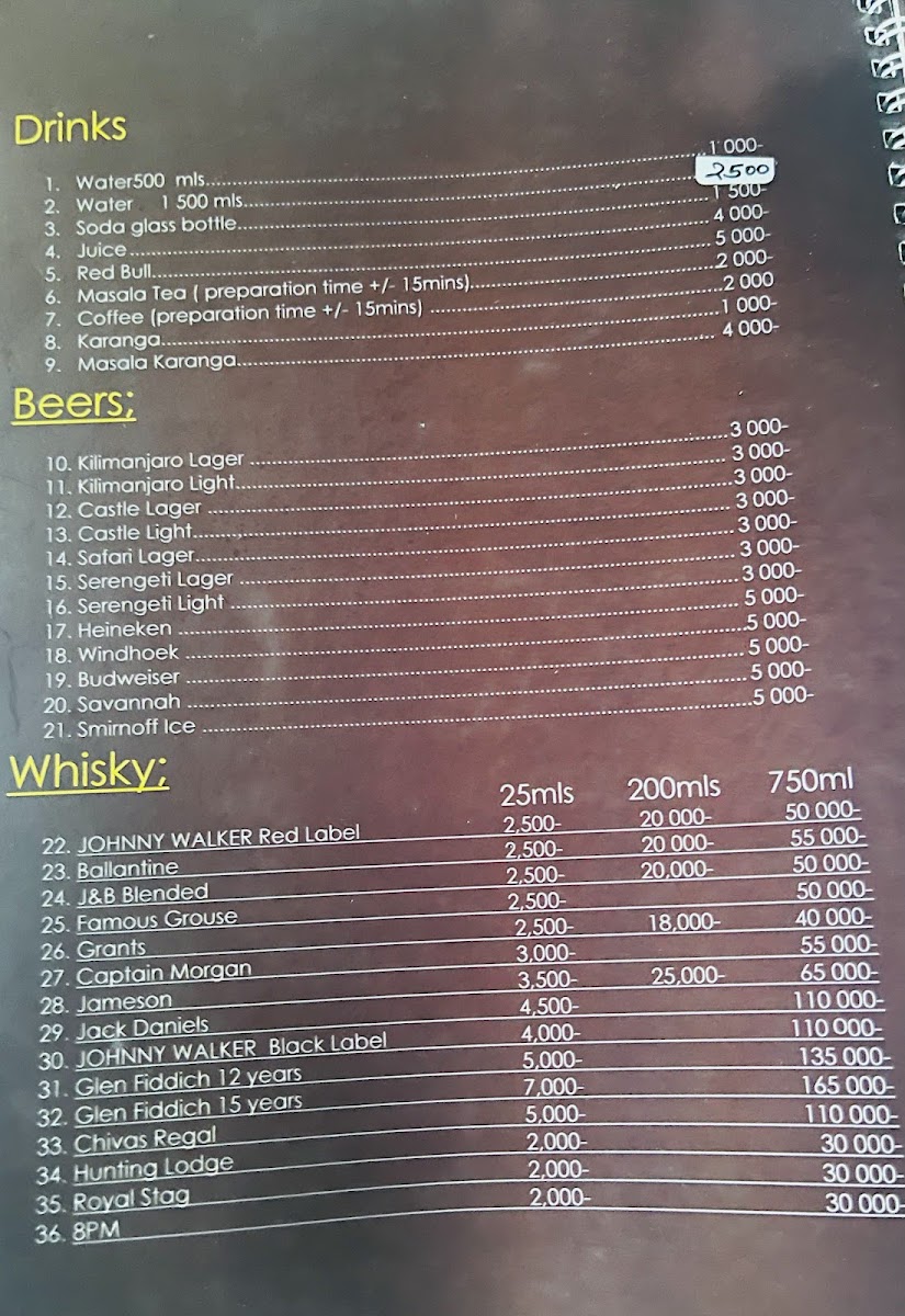 Menu Patel Brotherhood Dar Es Salaam ( The Clay Pot )-6