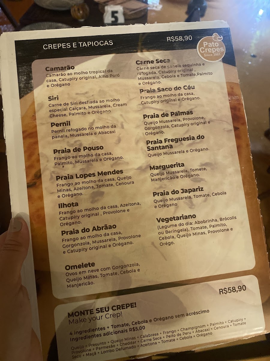 Menu Pato Crepes - Os Mais Deliciosos Lanches-1