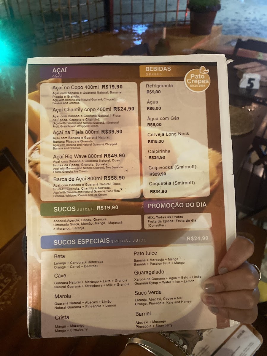 Menu Pato Crepes - Os Mais Deliciosos Lanches-2