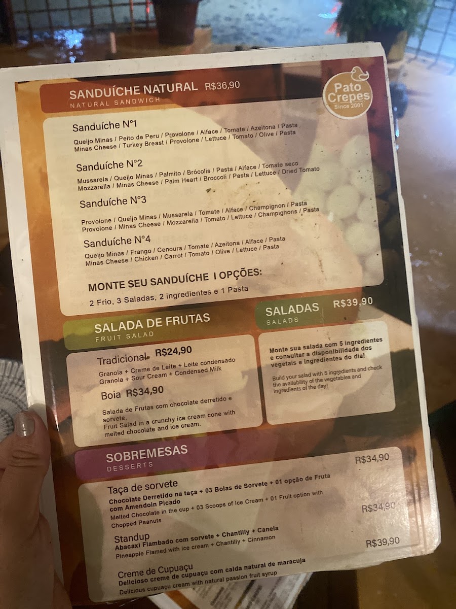 Menu Pato Crepes - Os Mais Deliciosos Lanches-3