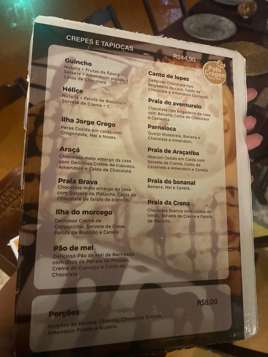 Menu Pato Crepes - Os Mais Deliciosos Lanches-4