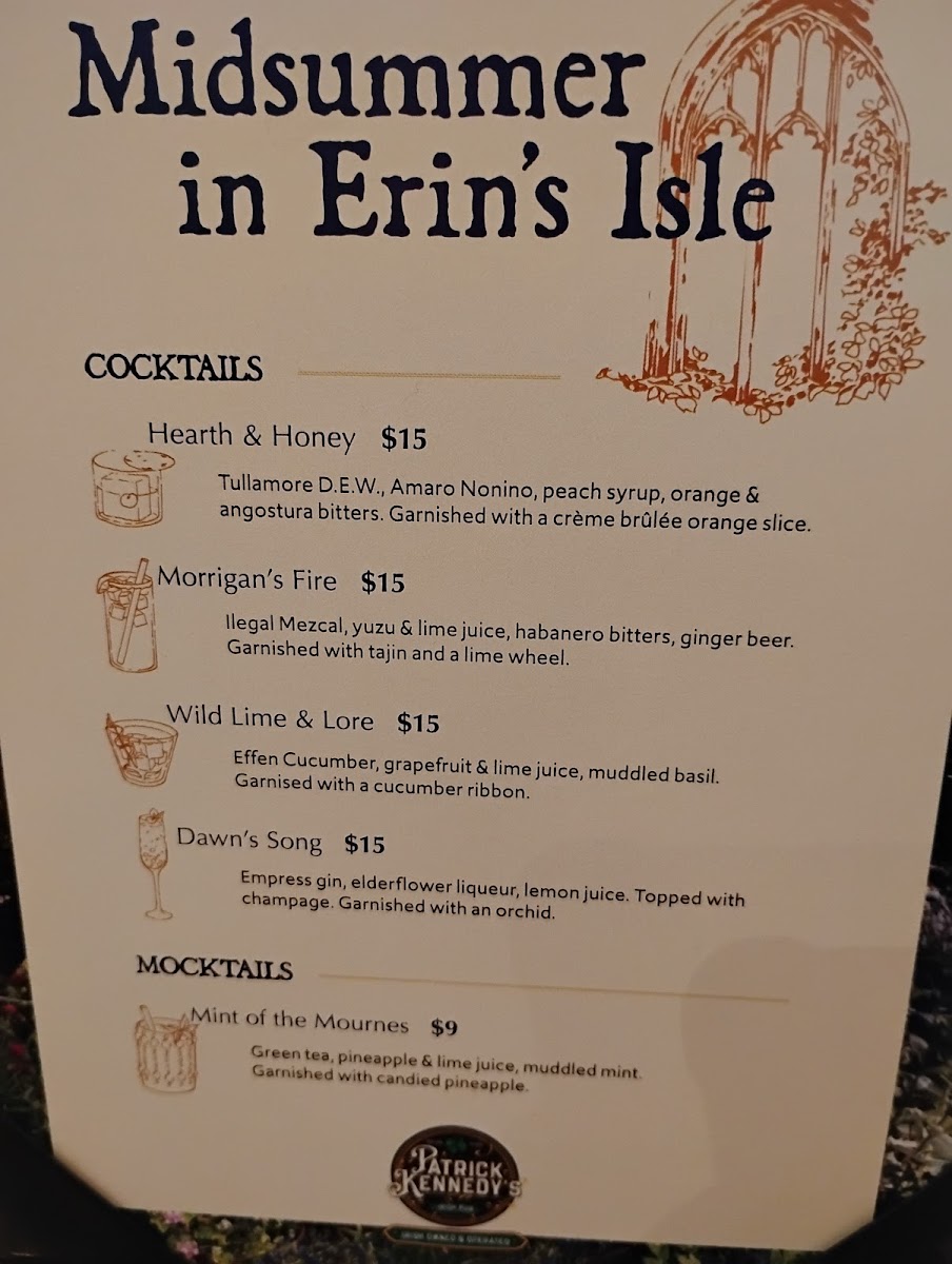 Menu Patrick Kennedy's Irish Pub-3