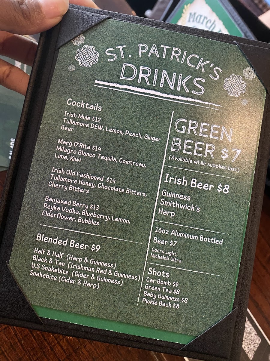 Menu Patrick Kennedy's Irish Pub-7