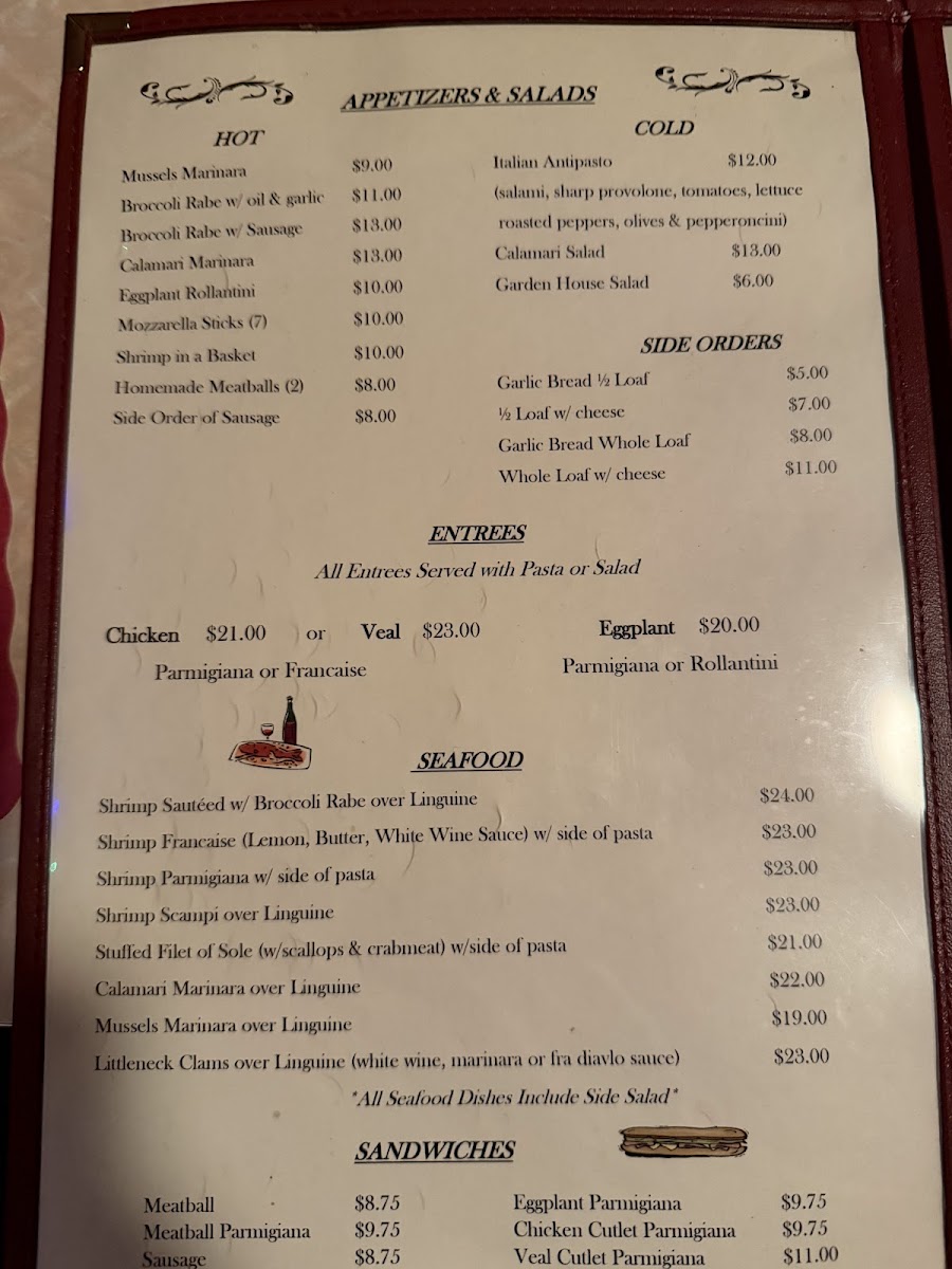 Menu Patsy's Tavern & Restaurant-1