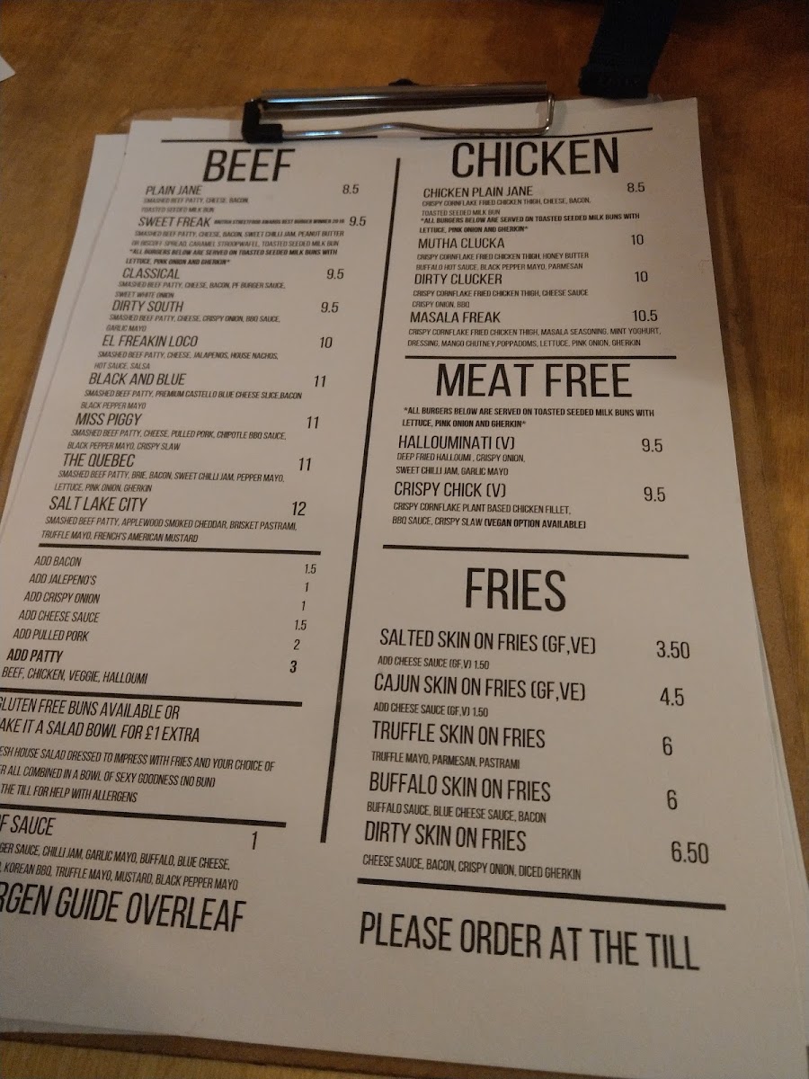 Menu Patty Freaks Lichfield-6