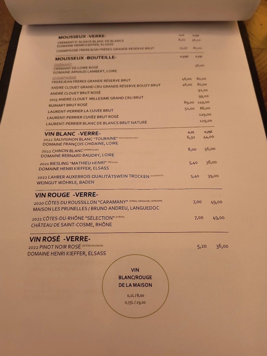 Menu Paul's Brasserie-7