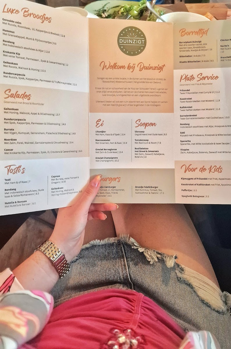 Menu Paviljoen Duinzigt-1