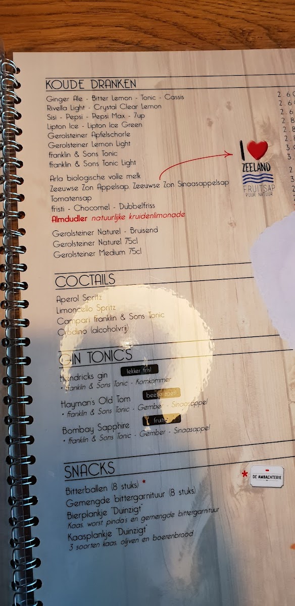 Menu Paviljoen Duinzigt-3