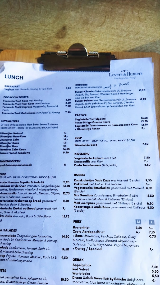 Menu Paviljoen Lovers And Hunters - Restaurant Geestmerambacht-1