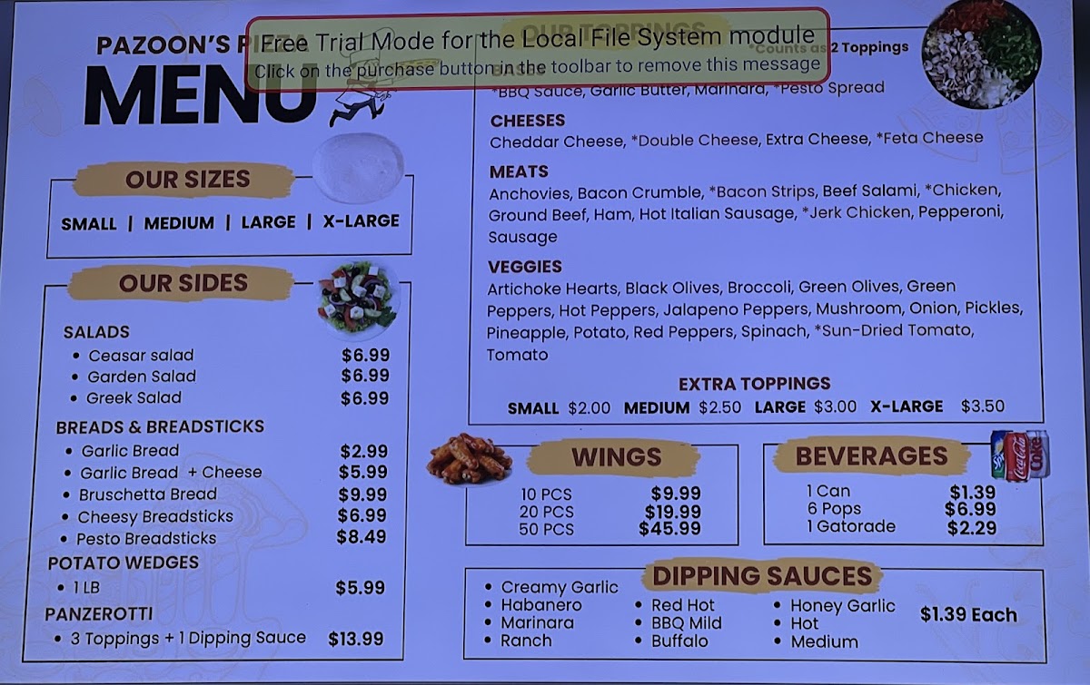 Menu Pazoon's Pizza-2