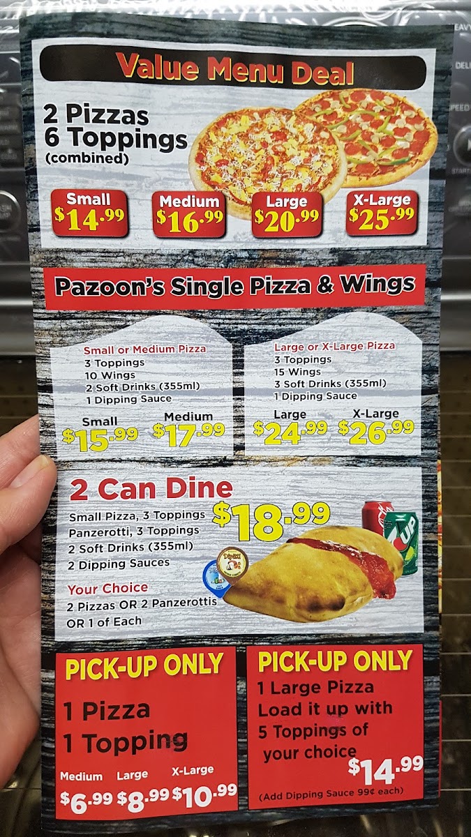 Menu Pazoon's Pizza-6