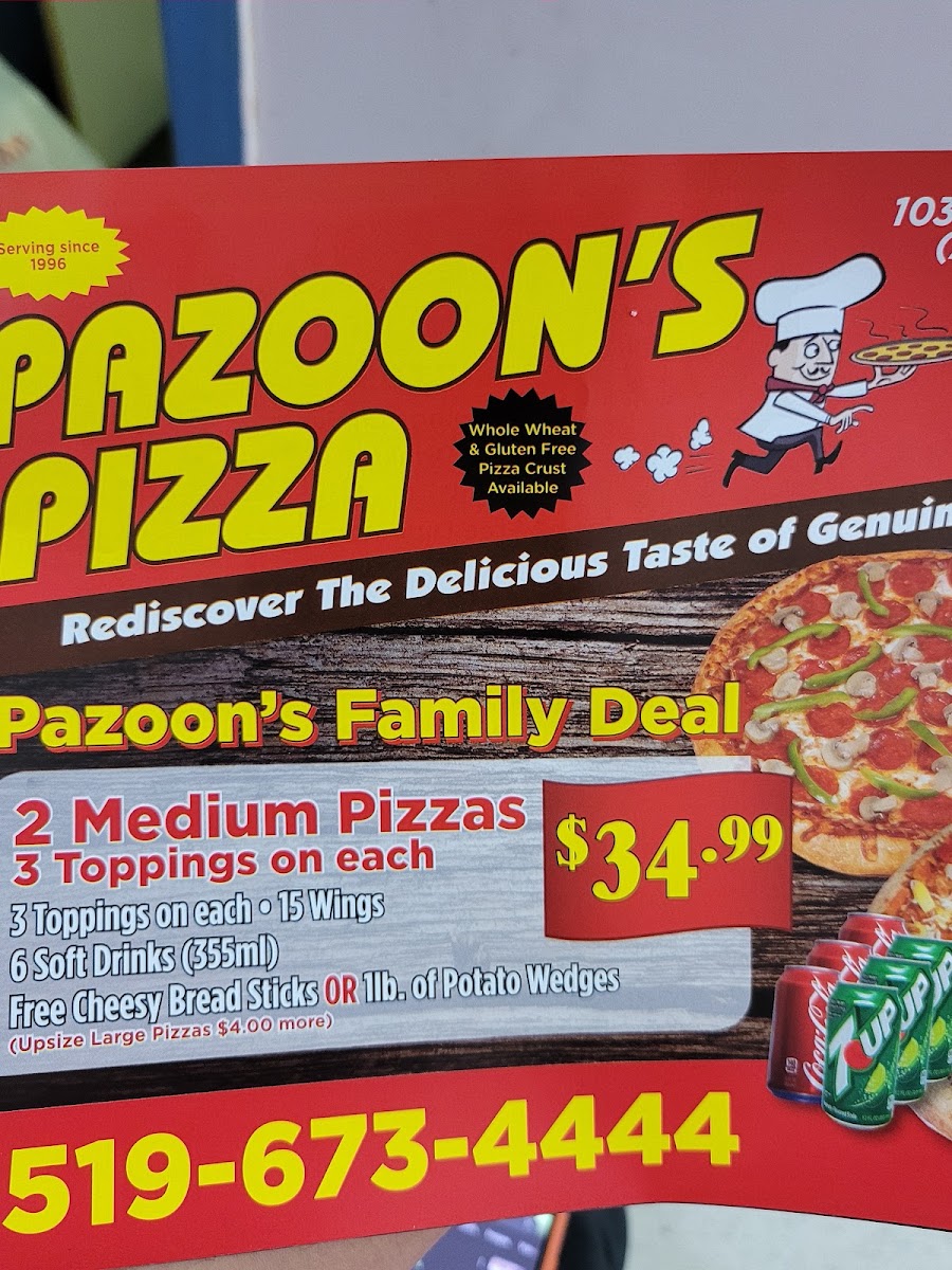 Menu Pazoon's Pizza-7
