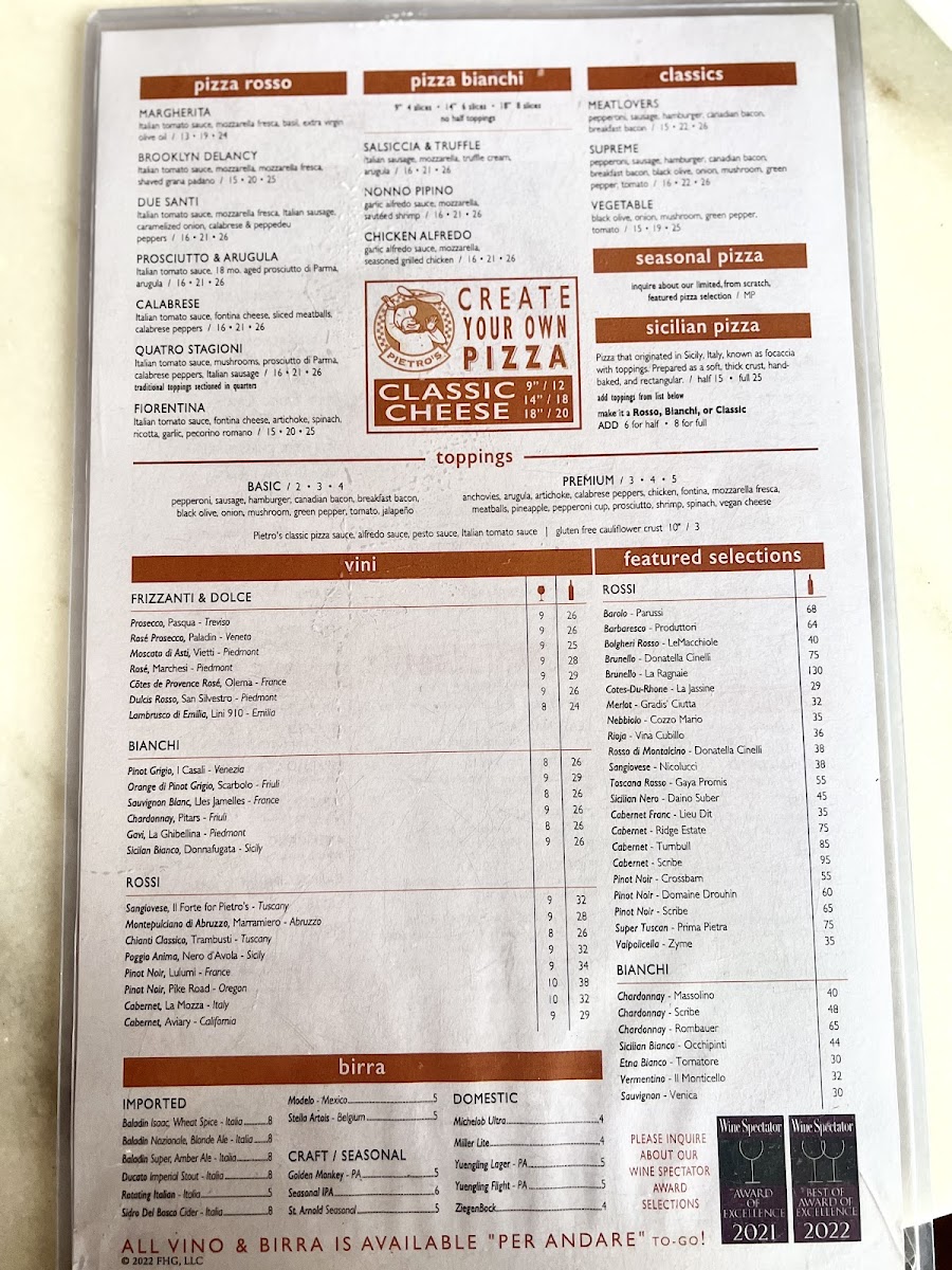 Menu Pazzeria By Pietro's-2