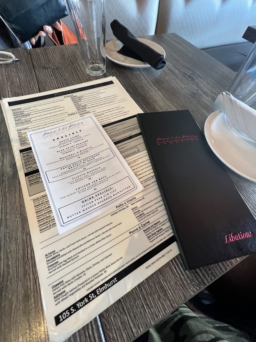 Menu Pazzi Di Pizza Park Ridge-5