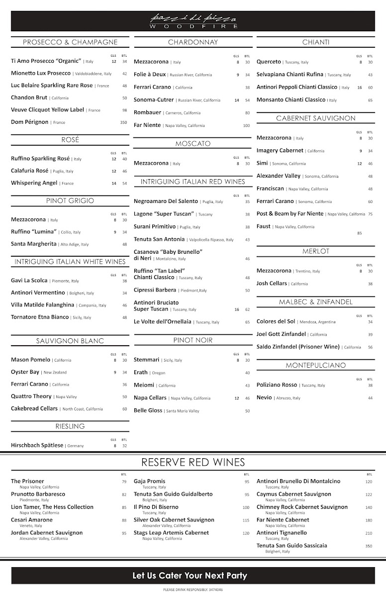 Menu Pazzi Di Pizza Park Ridge-8