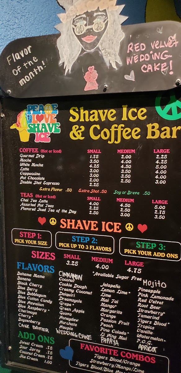 Menu Peace Love Shave Ice-5