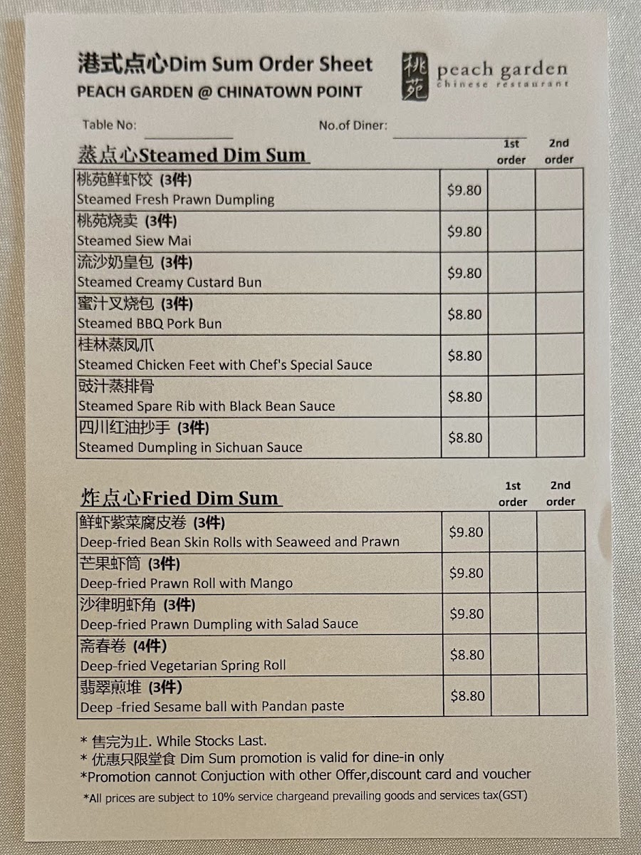Menu Peach Garden @ Chinatown Point-2