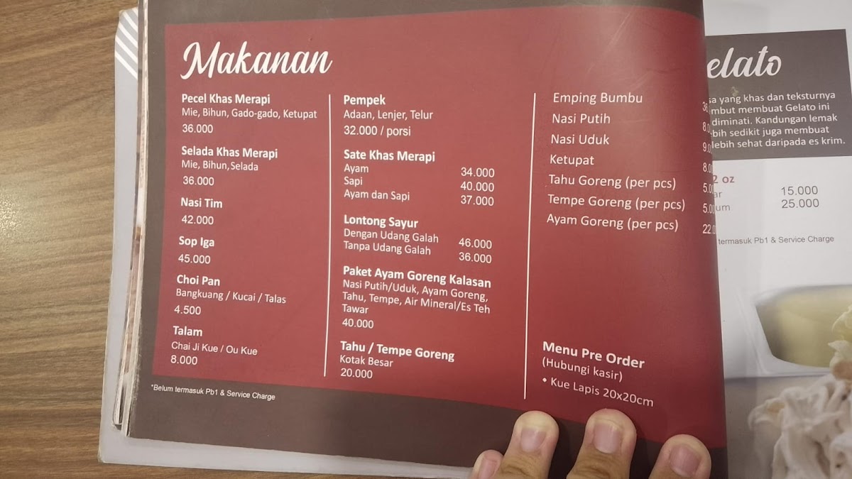 Menu Pecel Merapi Cabang Pontianak-1